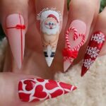 14 Bright-Colored Christmas Nails Idea!