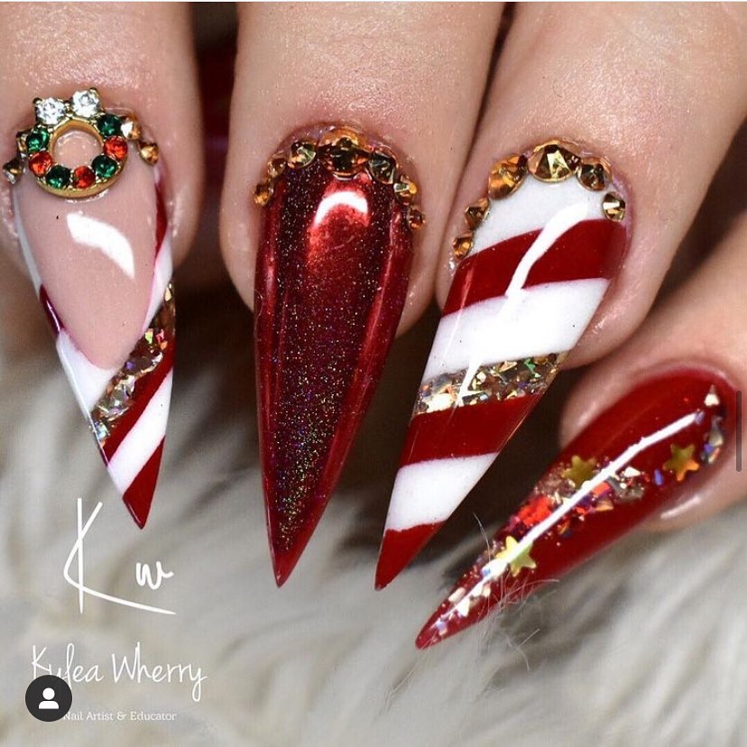 14 Bright-Colored Christmas Nails Idea! - Girl Beauty